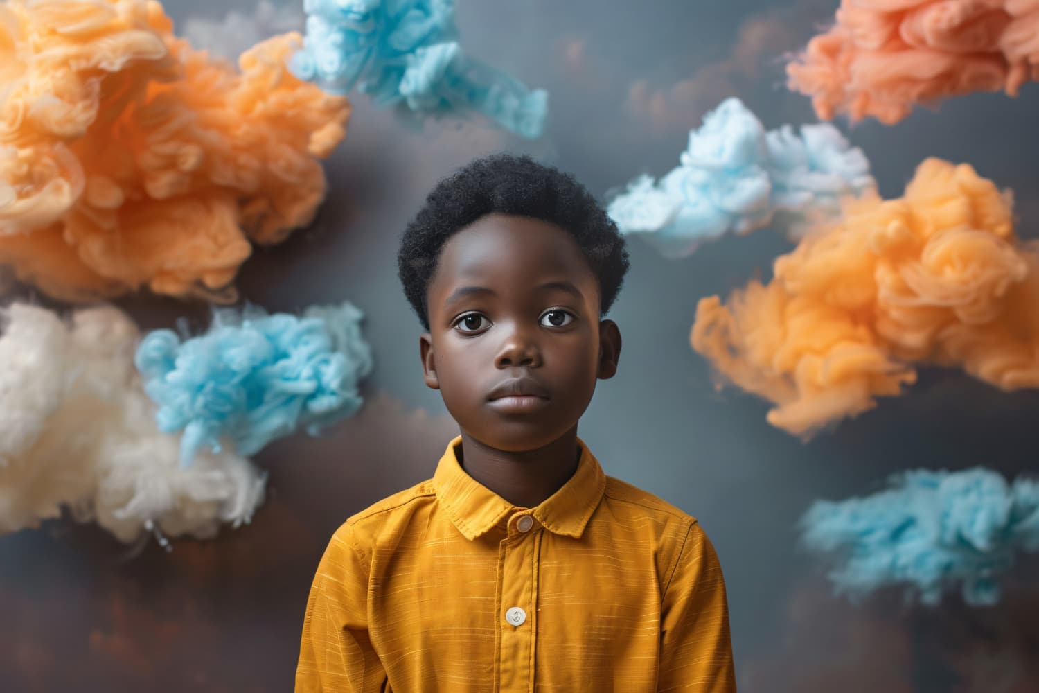 Child in clouds